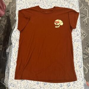Peace of Mind “Loving Life” Skeleton Graphic Tee – Women’s Medium